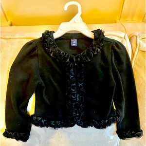 Gap Black ruffle sweater 2 years